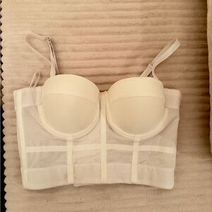 Elegant white Bustier Bra